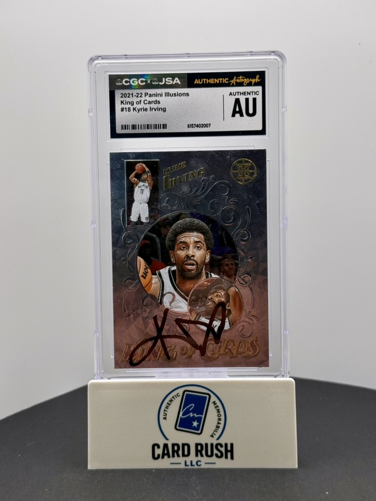 2021-22 Panini Illusions King of Cards #18 Kyrie Irving IP Auto CGC/JSA Authentic