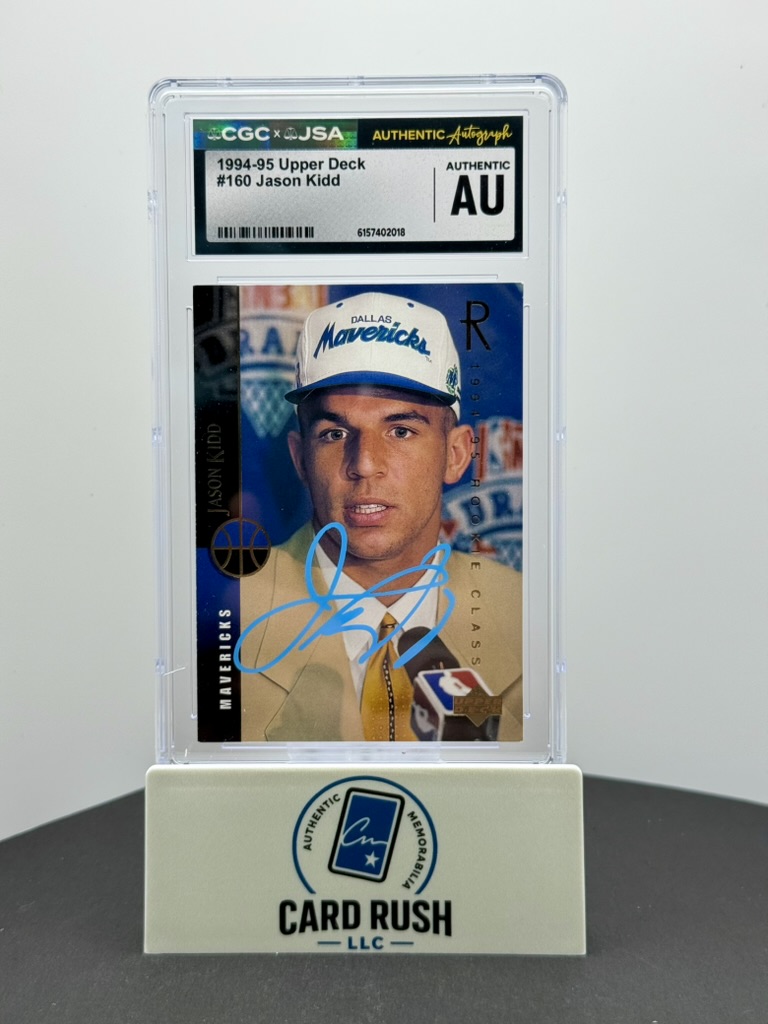 1994-95 Upper Deck Jason Kidd RC #160 Dallas Mavericks Rookie Auto CGC/JSA Authentic IP Autograph