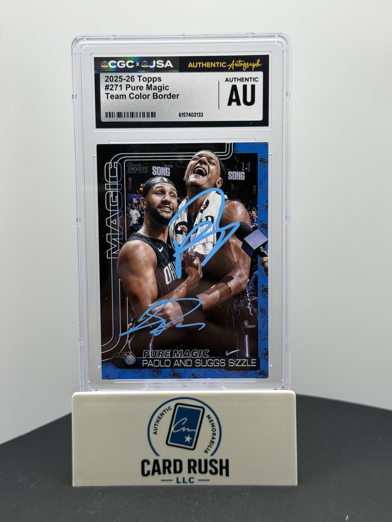 2025-26 Topps Pure Magic Team Color Border Paolo Banchero and Jalen Suggs Dual Auto #271 CGC/JSA Authentic Autograph